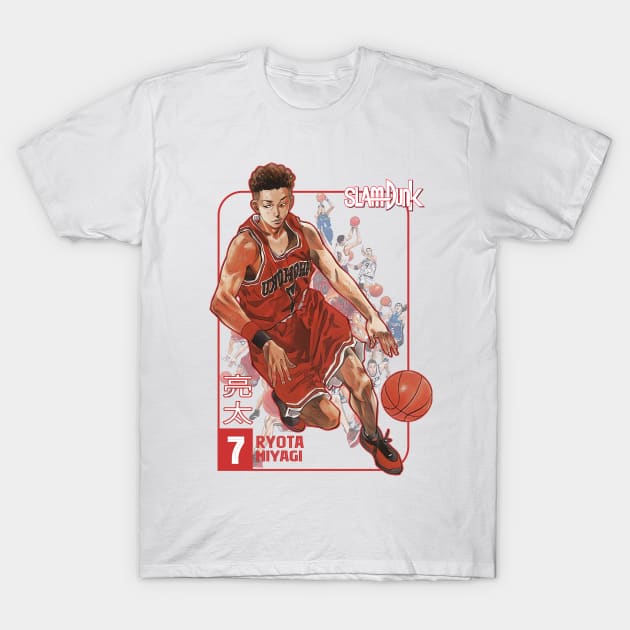 Ryota Shuhoku - Slam Dunk Card T-Shirt by bsmlh design